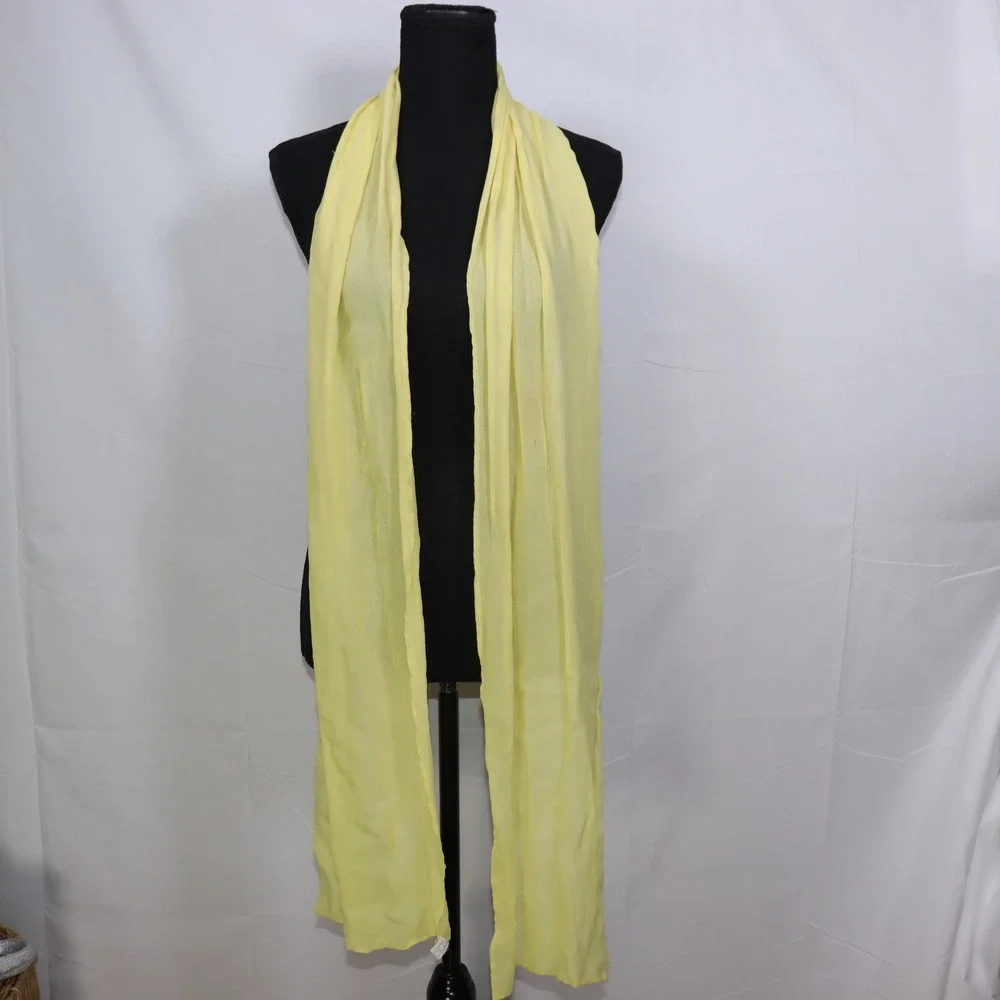 Symphony Scarfs Silk Scarf OS Yellow Women Vintage Chiffon ASIS